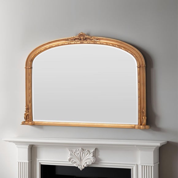 Yearn Victoria Arched Bevelled Overmantel Wall Mirror