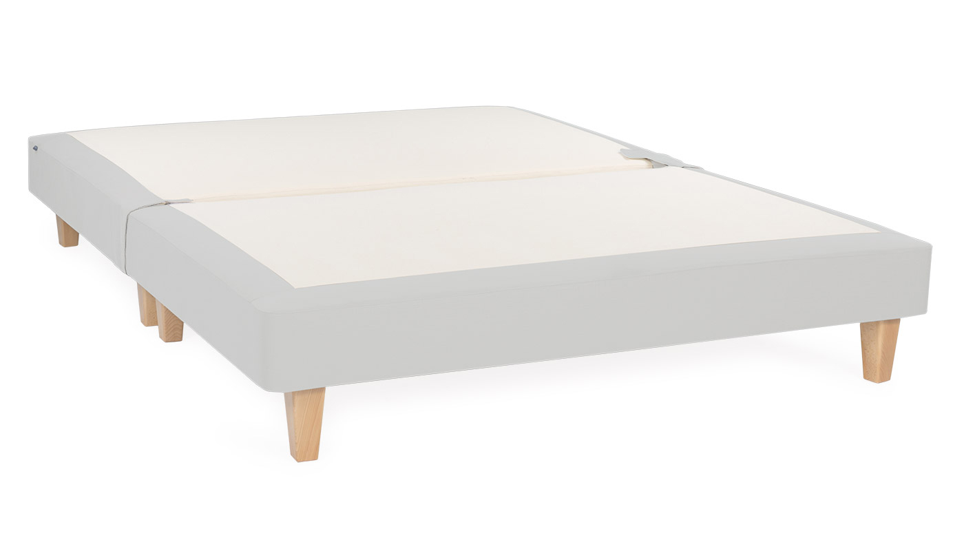 Heal's Heal's Shallow Divan King Cotton Cloud Light Turned Solid Wood Feet