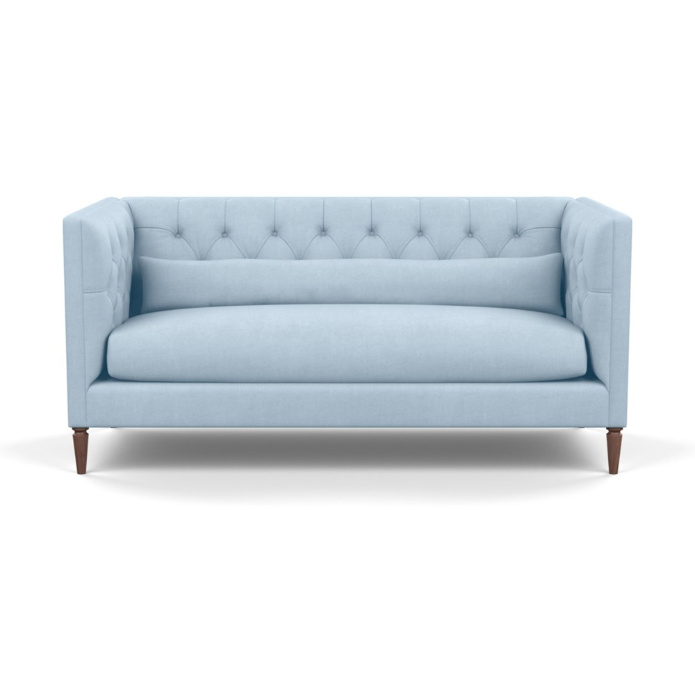 Heal's Balmoral 3 Seater Sofa Capelo Linen-Cotton Sea Shanty Walnut Feet