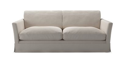 Otto 3 Seat Sofa Bed in Taupe Brushed Linen Cotton - sofa.com