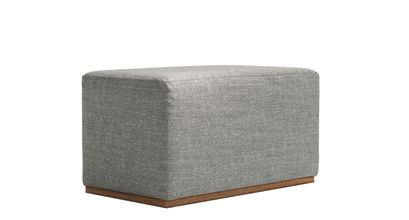 Hugo Small Rectangular Footstool in Grey Marl Highland Tweed