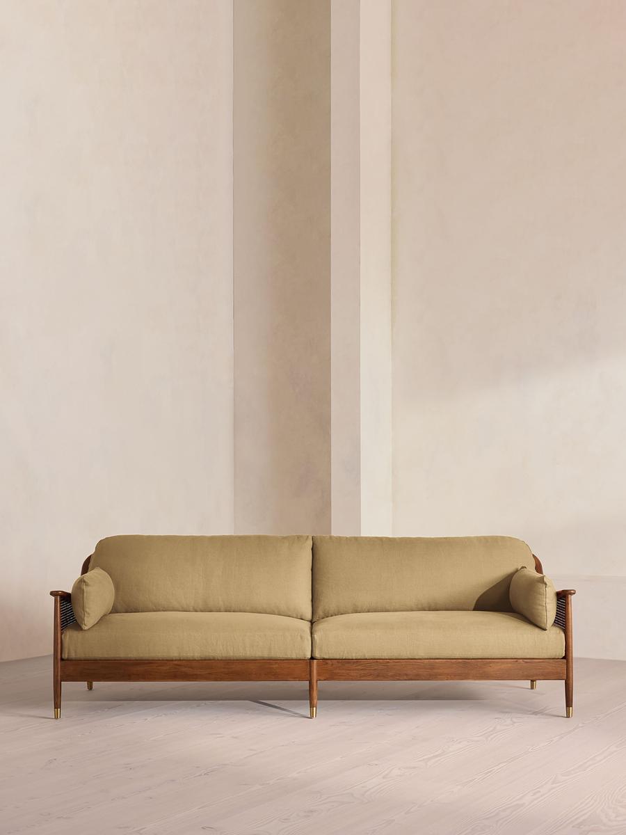 Atlanta Four Seater Sofa, Linen, Wheat