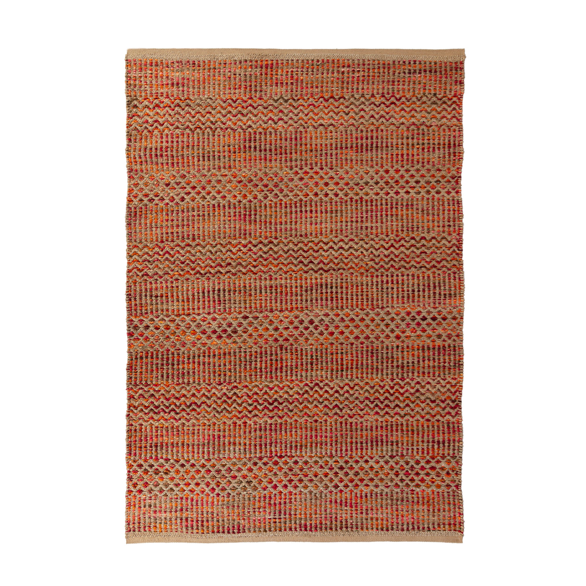 Jute Design Woven Rug Jute Terracotta