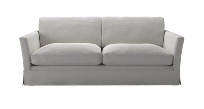 Otto 3 Seat Sofa Bed in Alabaster Brushed Linen Cotton - sofa.com