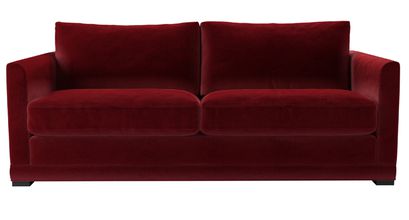 Aissa 3 Seat Sofa Bed in Claret Cotton Matt Velvet - sofa.com