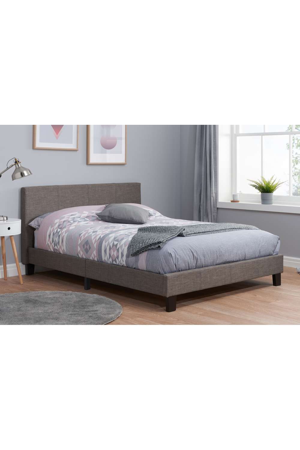 Birlea Berlin Fabric Bed in Grey