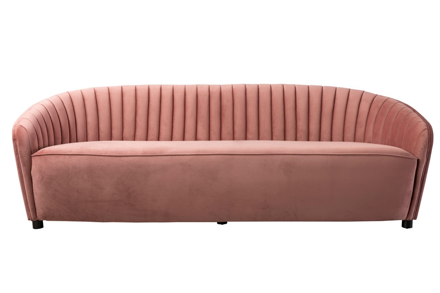 Alice Three Seat Sofa - Blush Pink