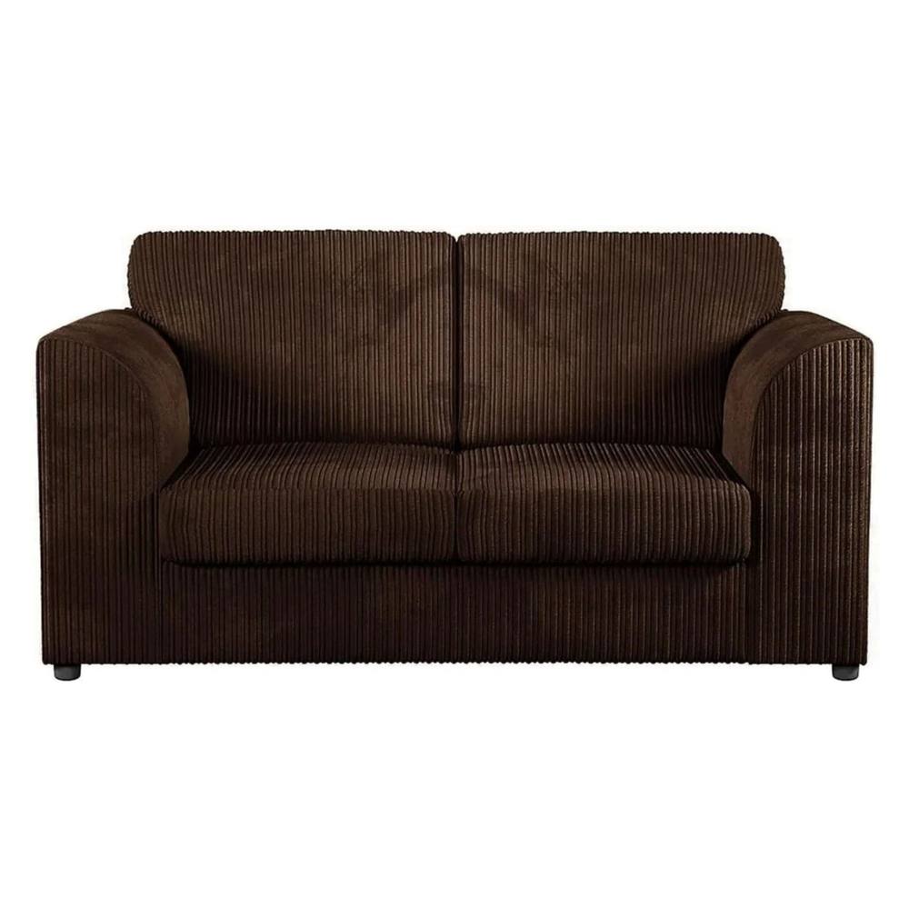 Bliss Furniture Jumbo Cord High Back 2 Seater Sofa Modern Style in Brown