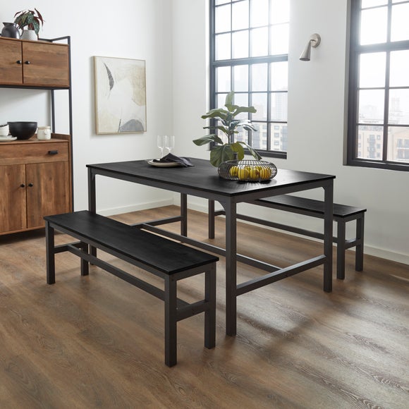 Fulton 6 Seater Rectangular Dining Table with 2 Benches