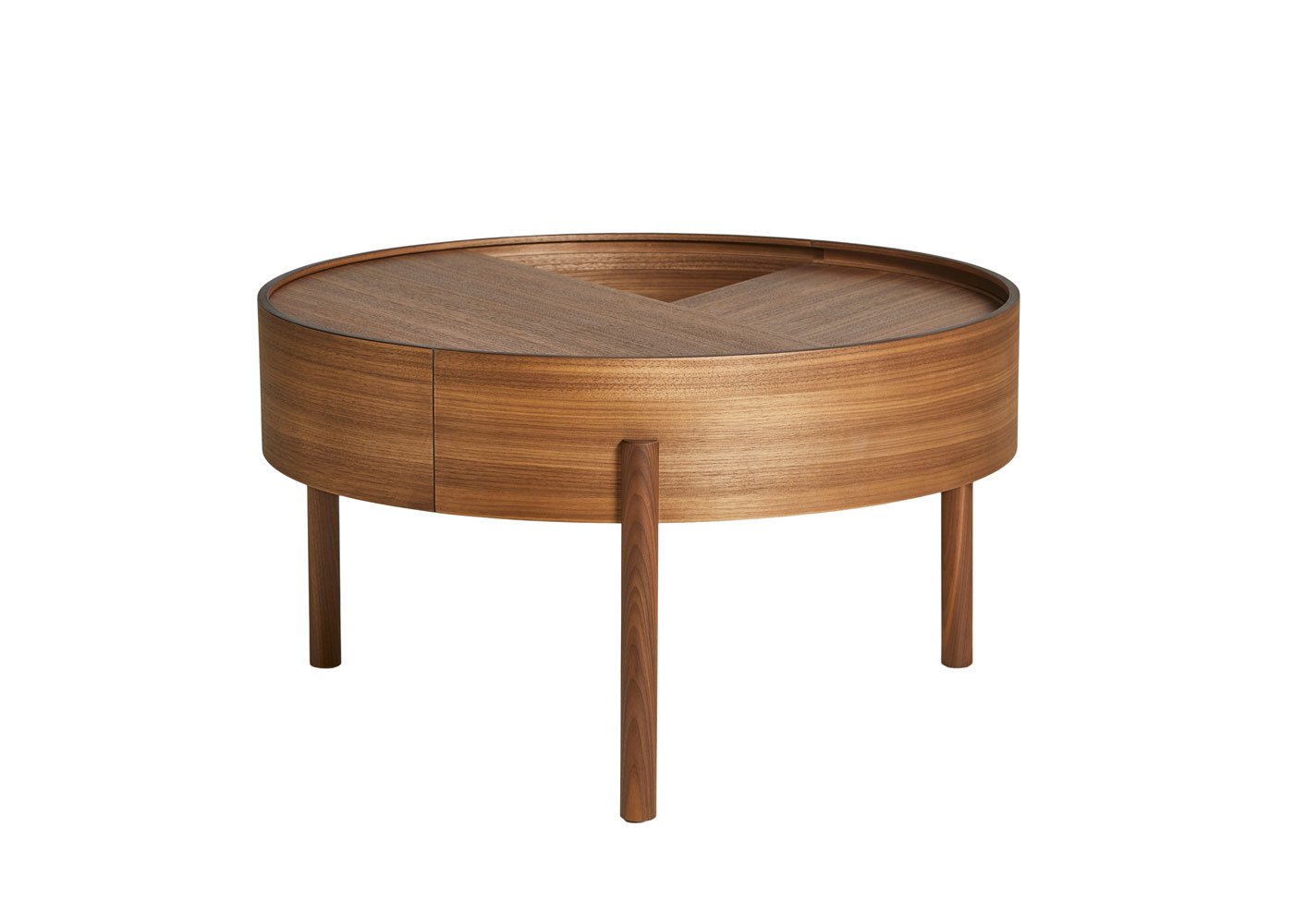 Woud Arc Coffee Table Matt Lacquered Walnut