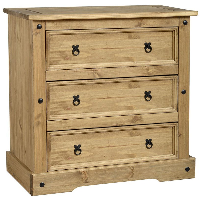 Corona 3 Drawer Chest, Pine