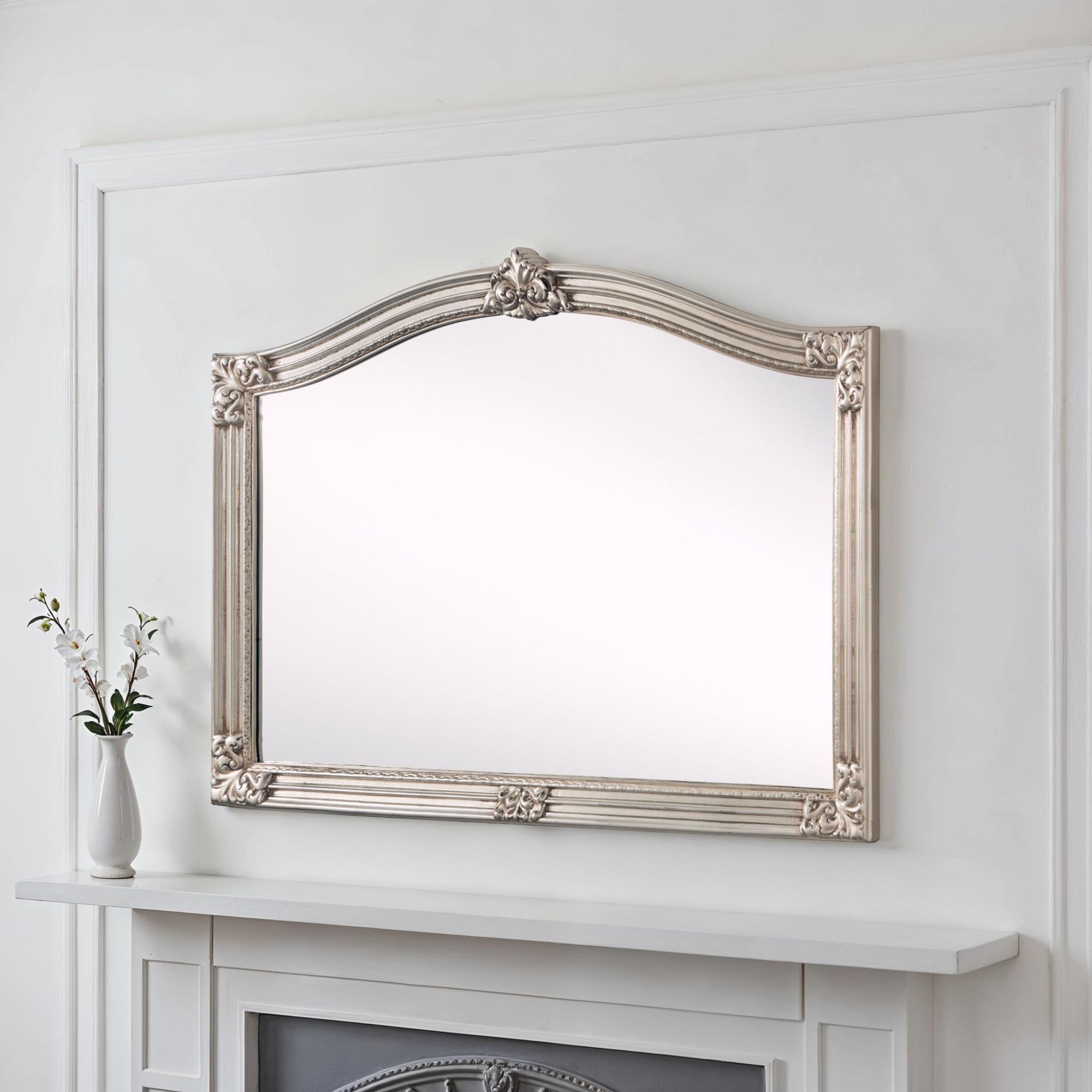 Yearn Mirrors Classic Arched Mantle Mirror Silver 130(w)x89cm(h) 2