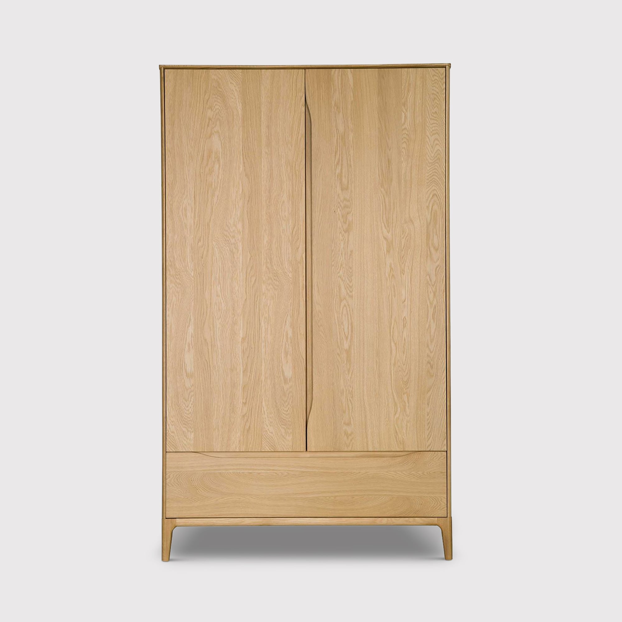 Ercol Rimini 2 Door Wardrobe, Neutral Oak | Barker & Stonehouse