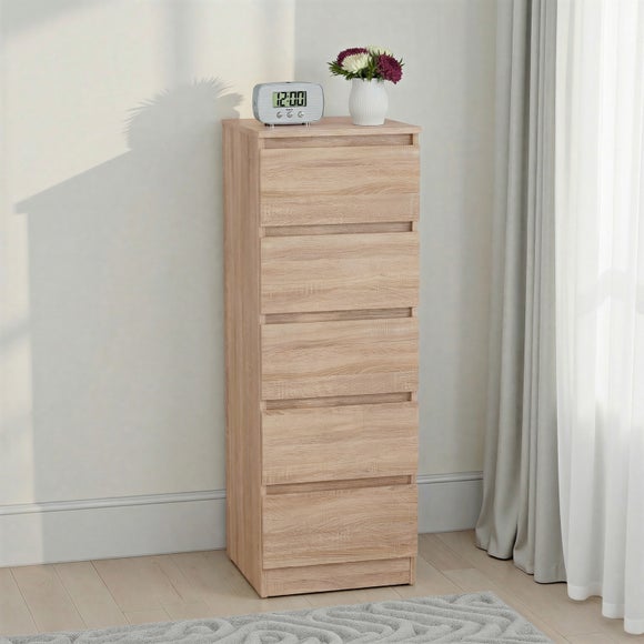 Walker 5 Drawer Narrow Chest