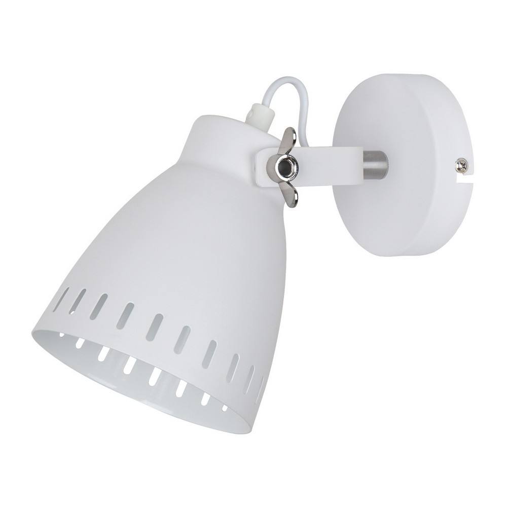 Netlighting Industrial & Retro Wall Lamp White Nickel White Shade E27