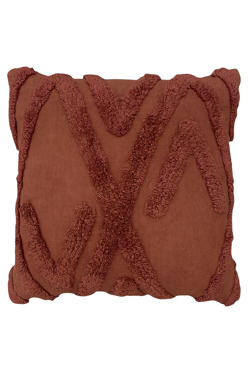 Furn Kamjo Tufted Geometric Cushion in Red