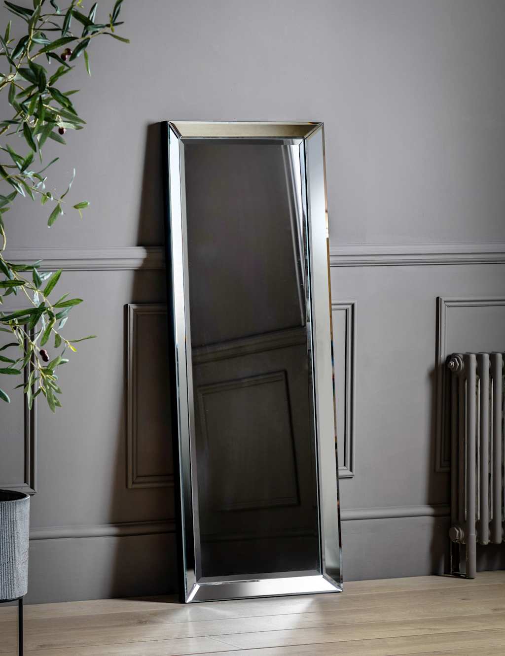 Gallery Direct Luna Extra Large Full Length Wall Mirror Silver