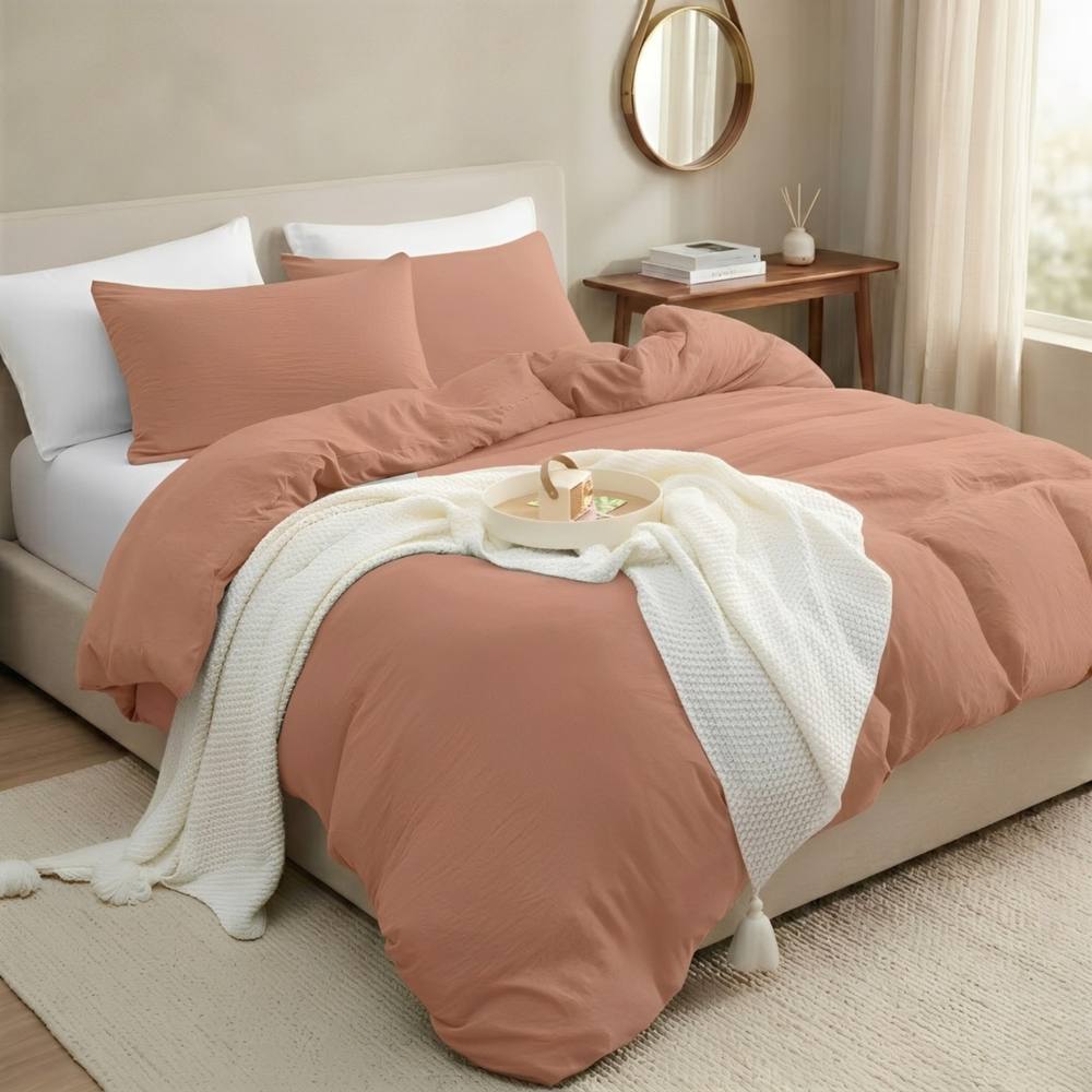 Pamposh Pre Washed Microfibre Duvet Cover Sets in Mauve