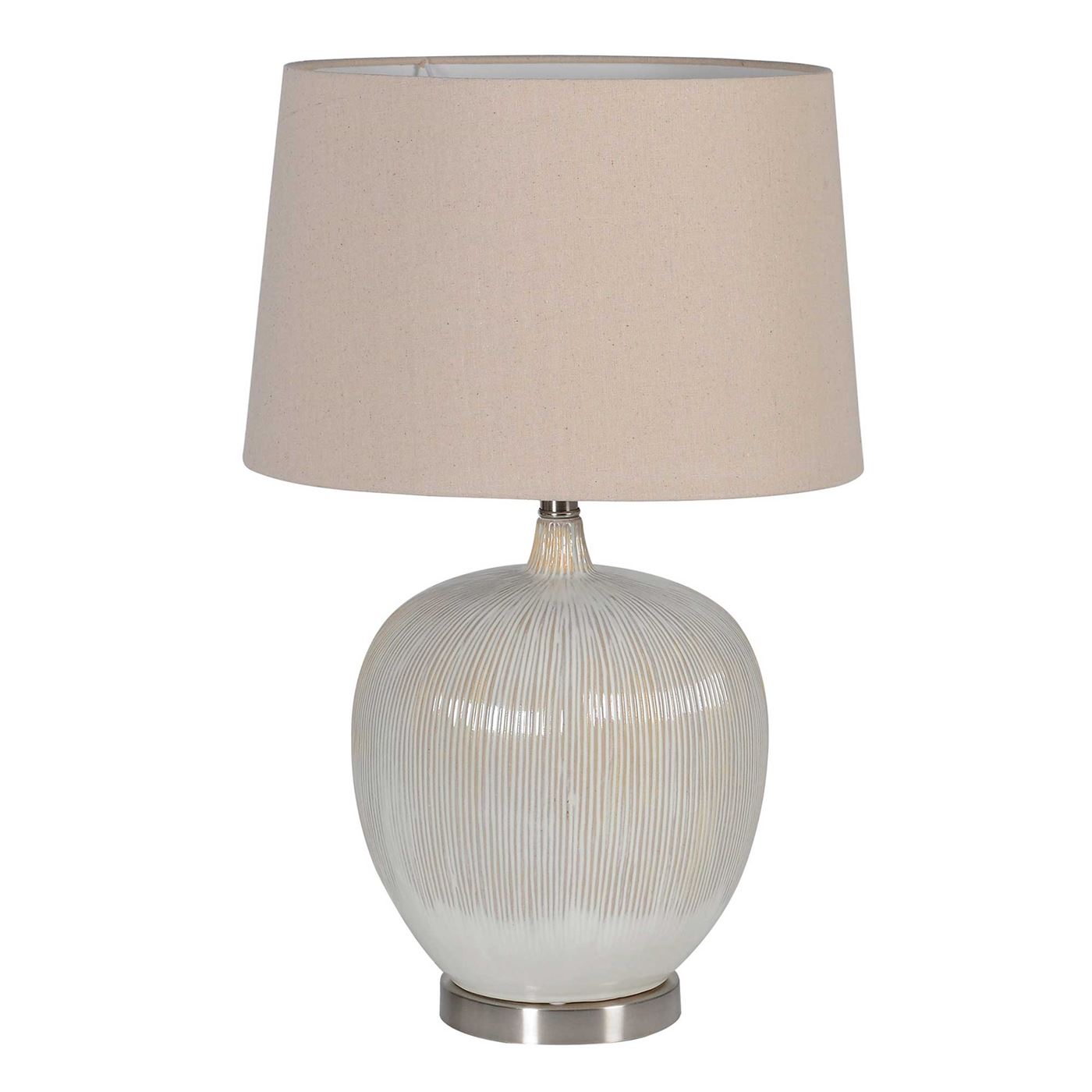 Round Cream Table Lamp