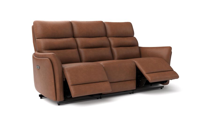 Brown Cleveley 3 Seater Power Recliner Sofa