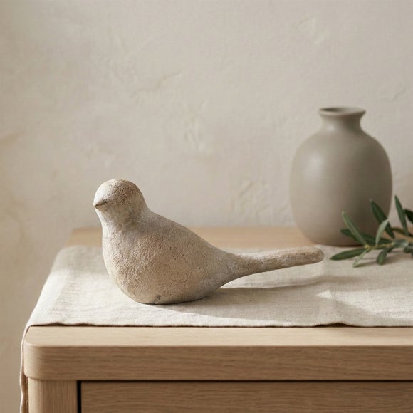 Stone Effect Bird Ornament