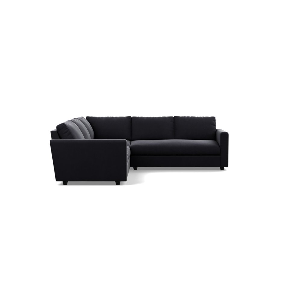 Heal's Nimbus II Large Corner Sofa Velvet Black