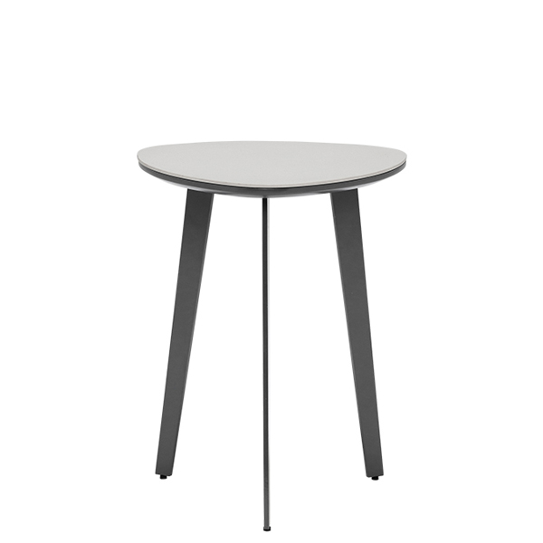Avory Ceramic Side Table  Taupe
