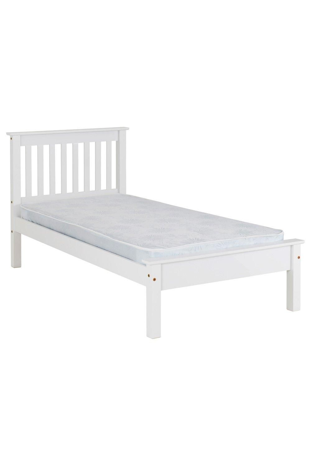 Seconique Monaco 3' Single Bed Low Foot End in White