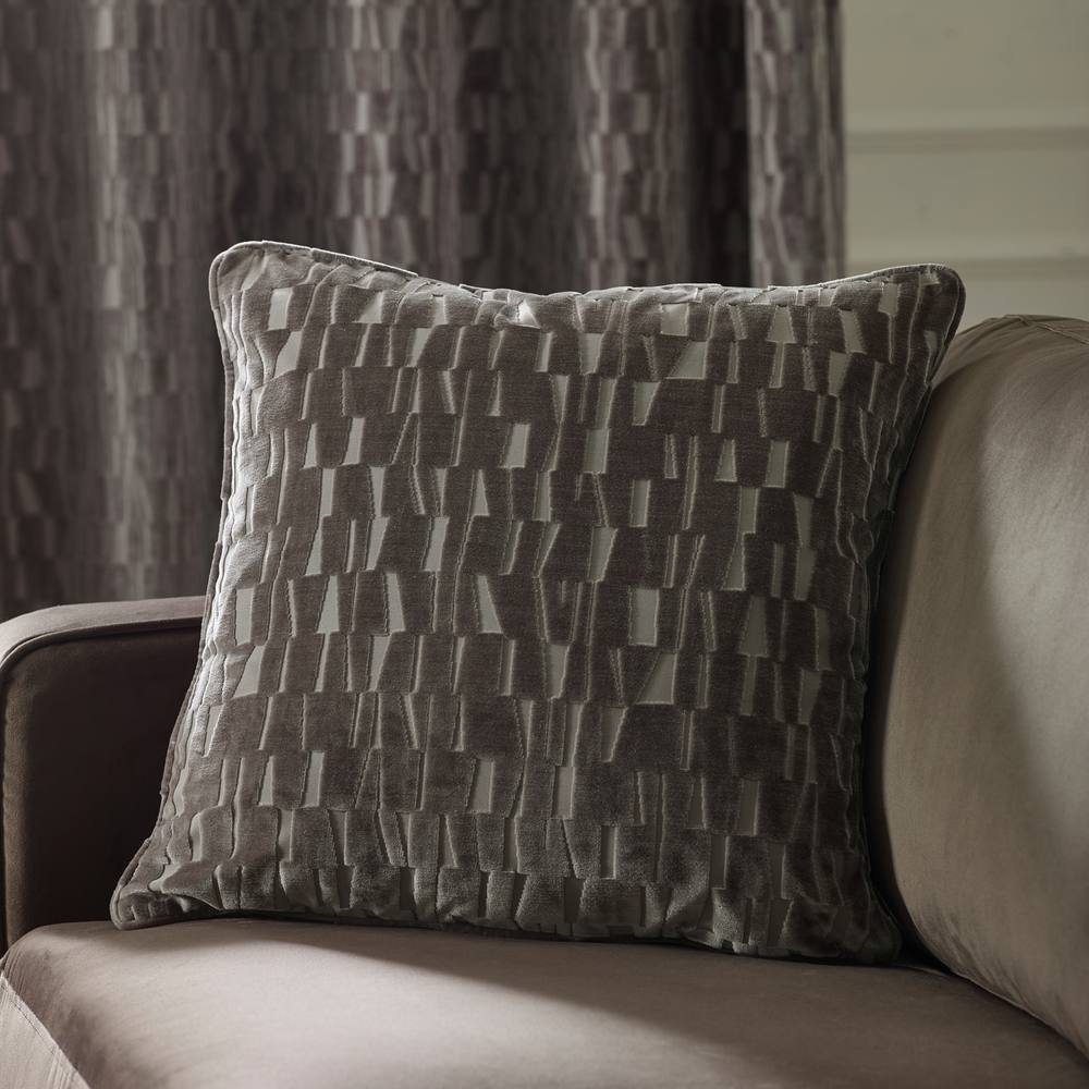 Paoletti Manhattan Velvet Cushion in Natural