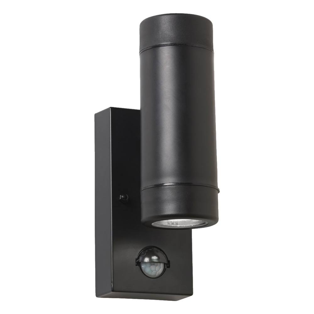First Choice Lighting Gale - Polypropylene Coastal PIR Motion Sensor Wall Light in Black