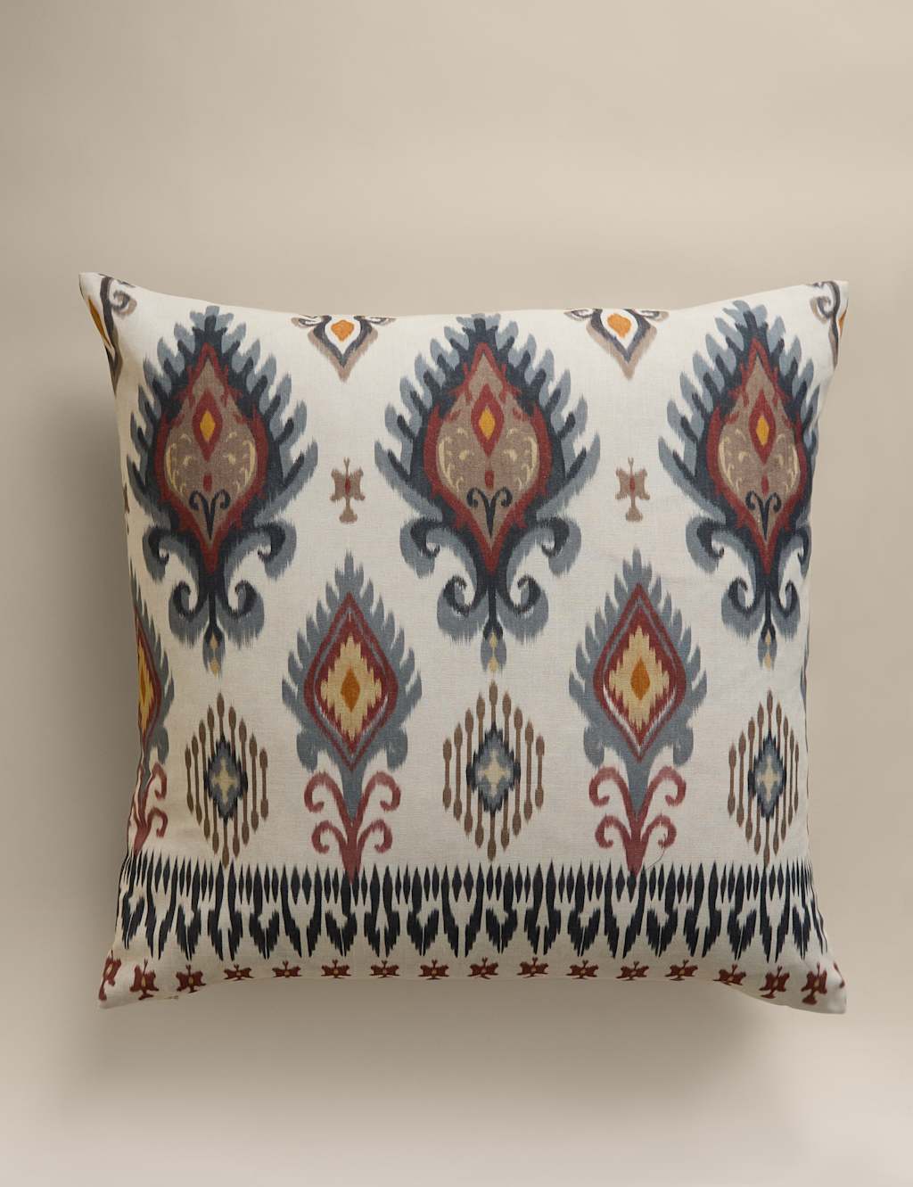 M&S Pure Cotton Geometric Cushion Cover Multi