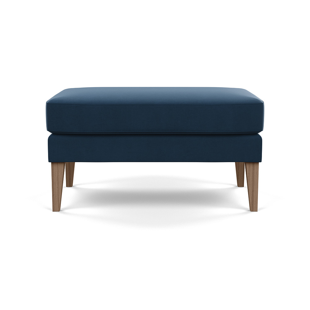 Heal's Richmond Ottoman Smart Velvet Pacific Tinted Ash