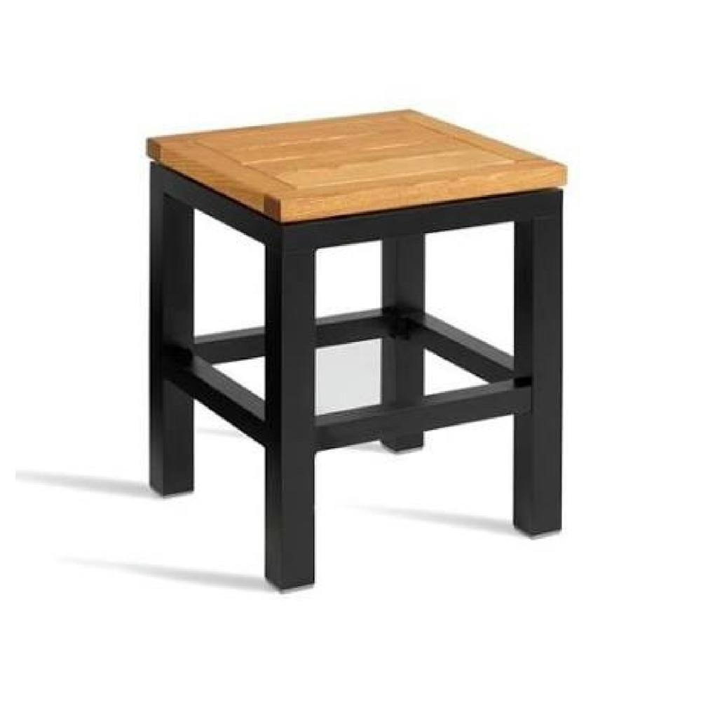 netfurniture Antarctic Low Kitchen Bar Stool - Fixed Height Fully Assembled in Black