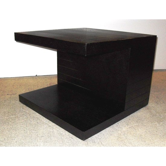 Helsinki Wooden End Side Table In Natural Black Ash