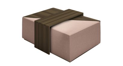 Astaire Modular Coffee Table Set Footstool in Blush Pure Belgian Linen - sofa.com