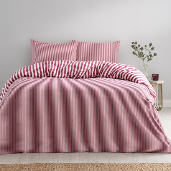 Durham Stripe 100% Cotton Duvet Cover and Pillowcase Set 2