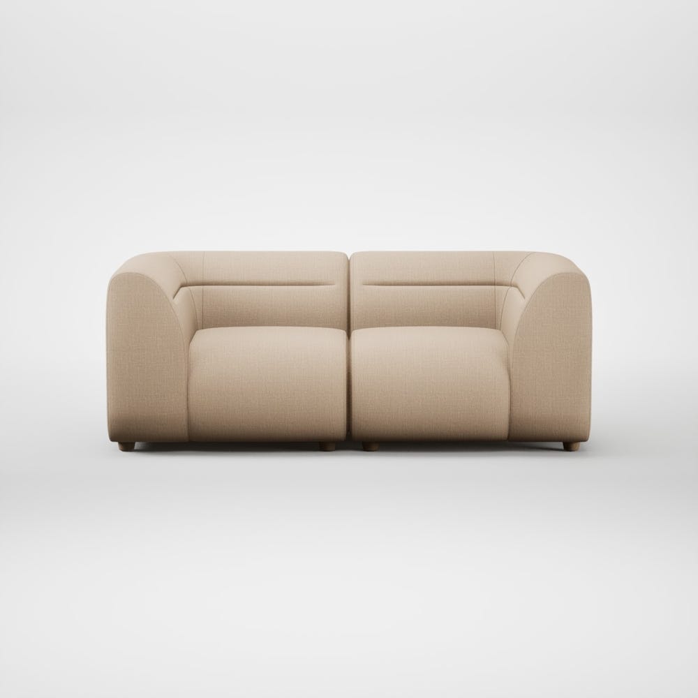 Heal's Lilli 2 Seater Sofa Smart Cotton Linen Rice Natural Feet 2