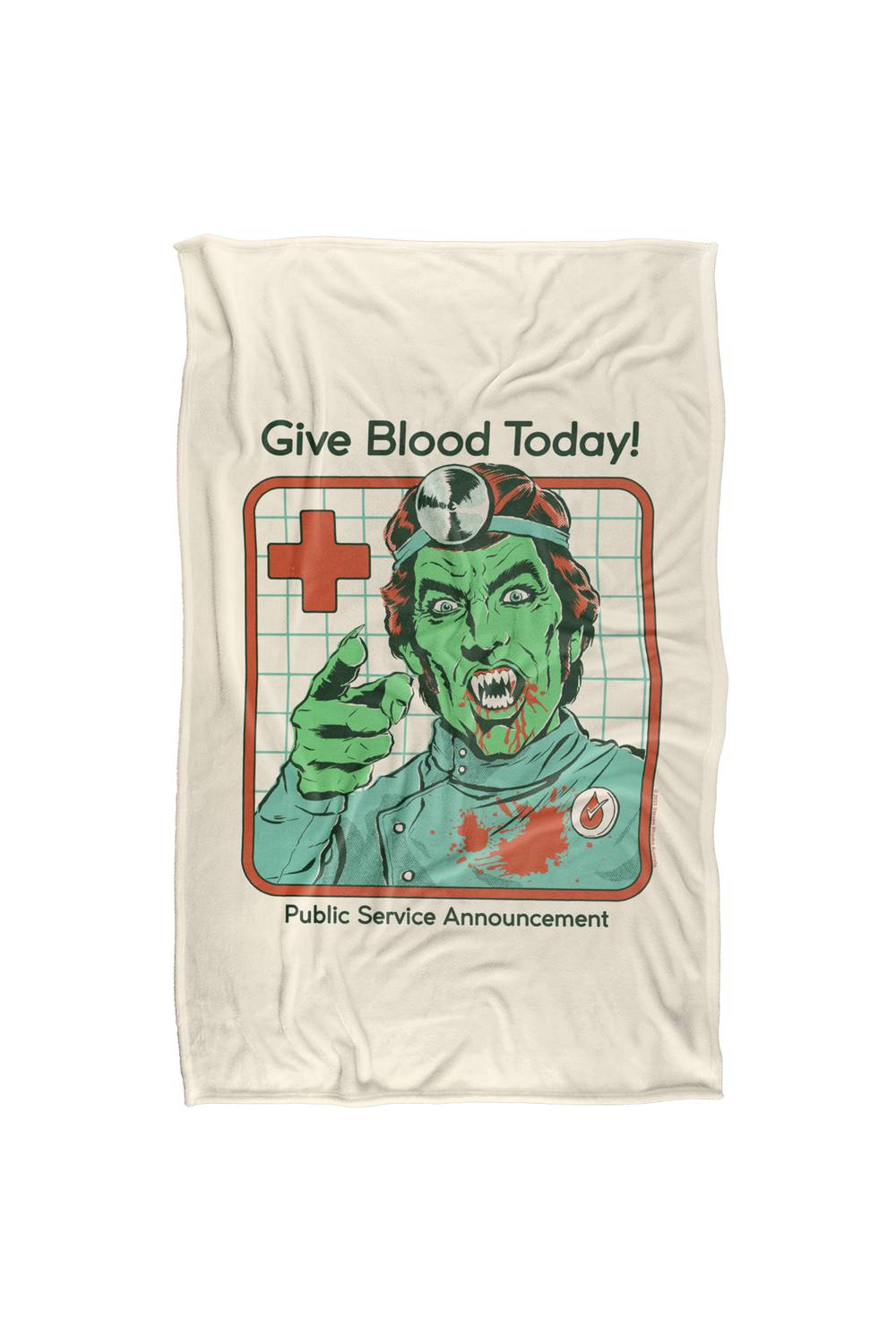 Steven Rhodes Give Blood Today Silky Touch Super Soft Throw Blanket