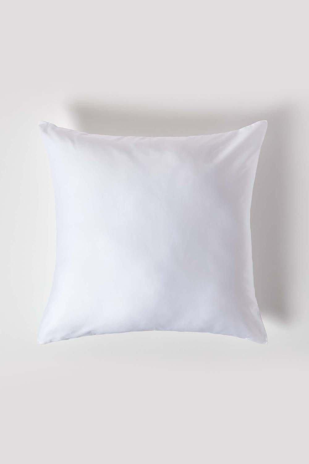 Homescapes Sateen Cotton Continental Pillowcase 400 TC, 80 x 80 cm in White
