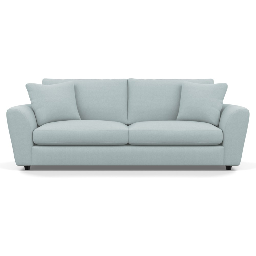 Heal's Snooze 5 Seater Sofa Brushed Cotton Mist Black Feet
