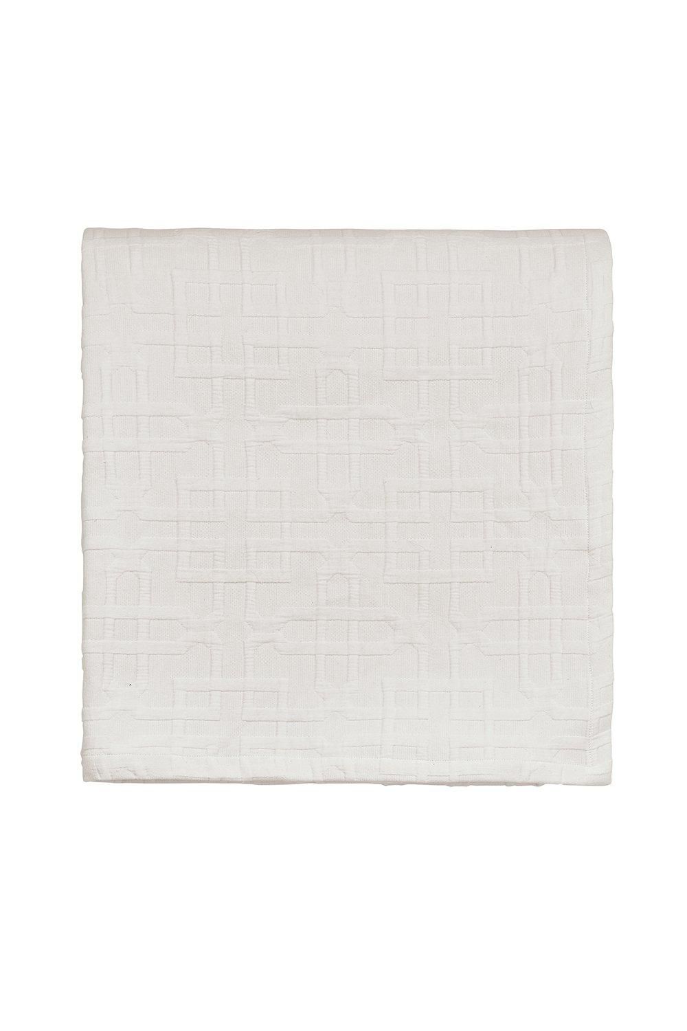 Sanderson 'Hampton Trellis' Throw 170X220cm in White