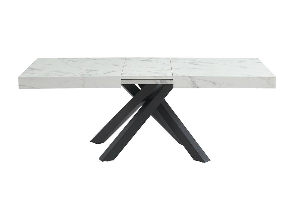 Vente-unique 6 - 10 Seater Extendable Dining Table In MDF & Metal - Black and in White