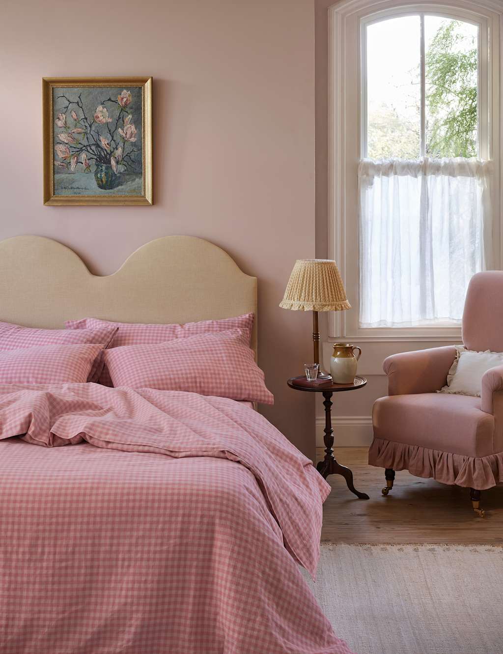 Piglet In Bed Linen Rich Gingham Duvet Cover Pink Mix