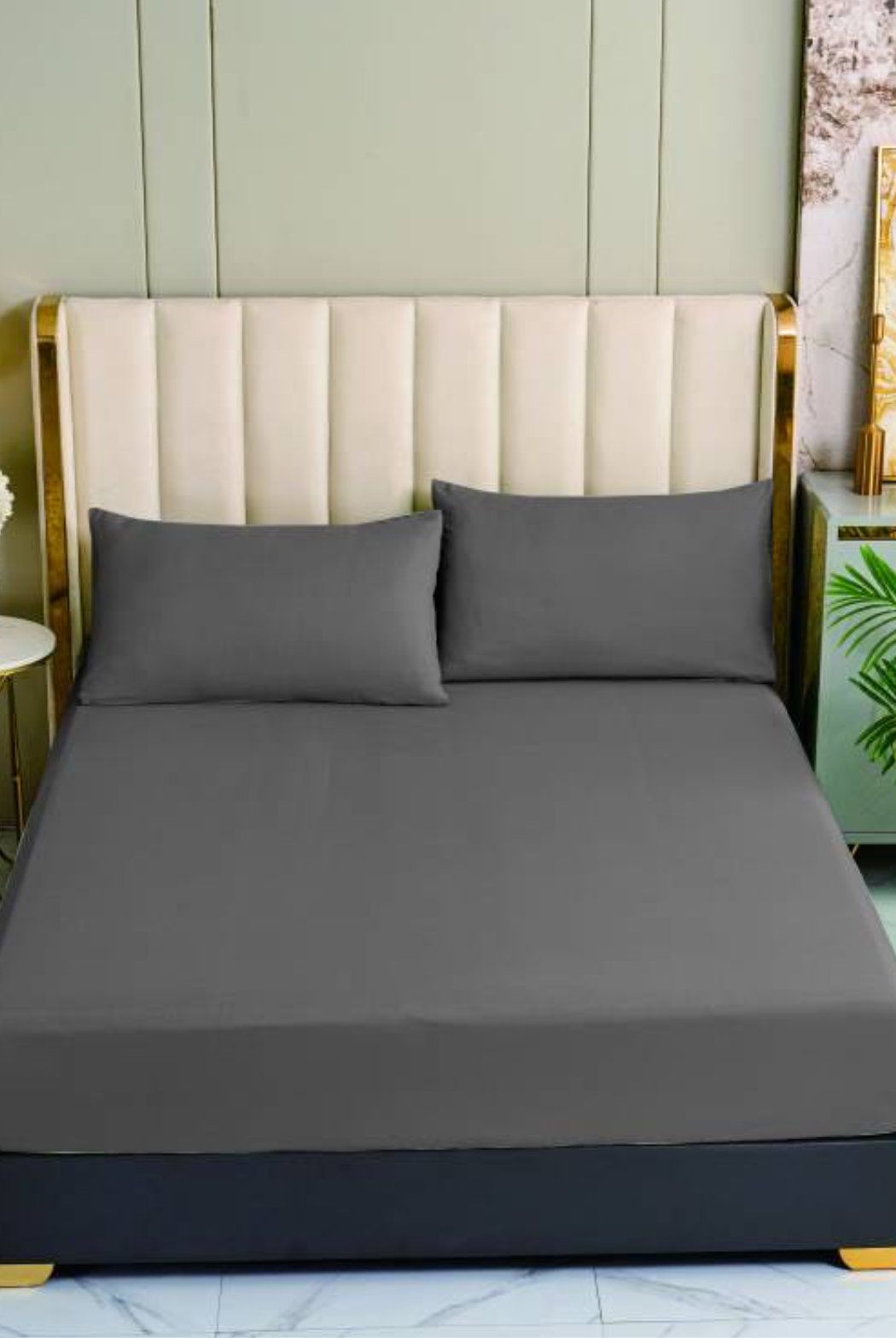 Ezysleep 100% Egyptian Cotton Grey Fitted Sheet