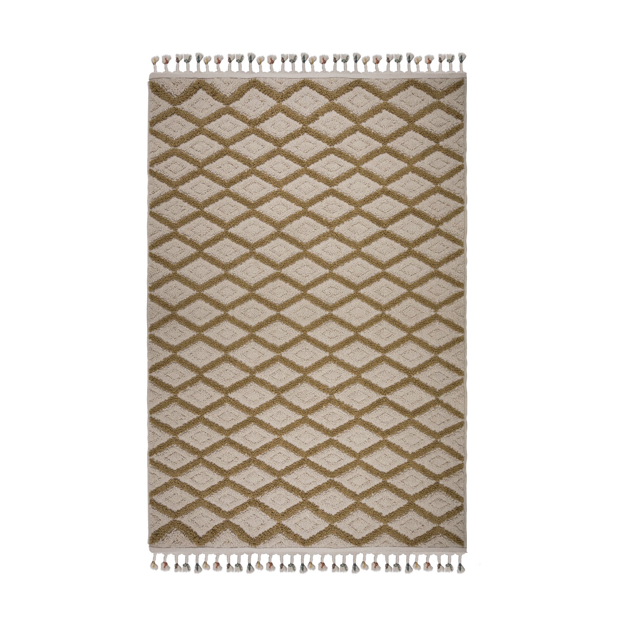 Zuri Ochre Berber Rug Cream and Yellow