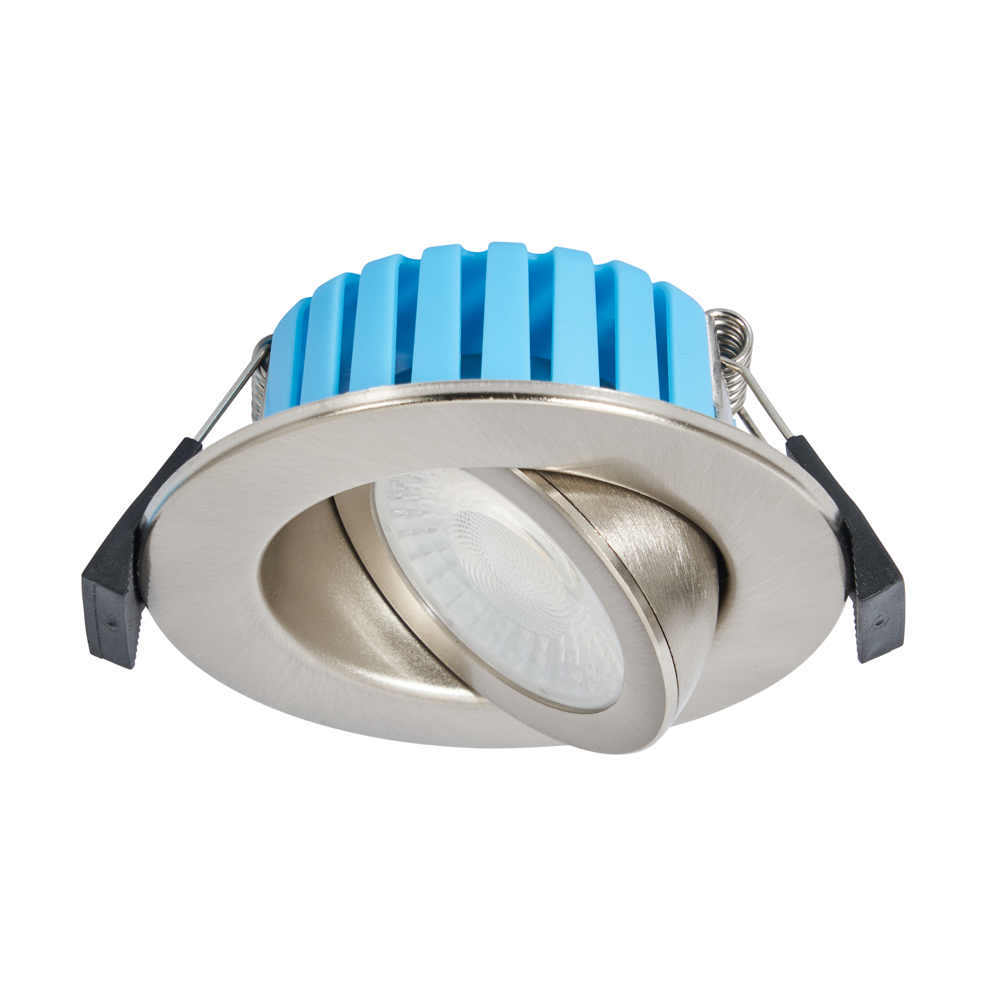 Hudson 7 Watt LED Adjustable IP65 Colour Changing Downlight, Satin Nickel
