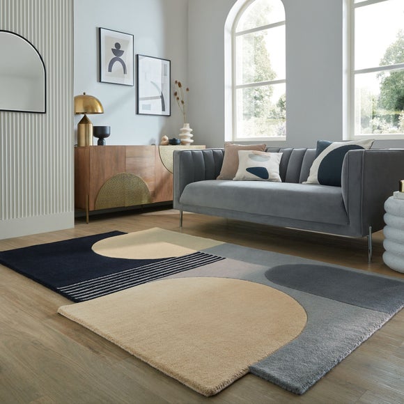 Lozenge Abstract Shaped Wool Rug
