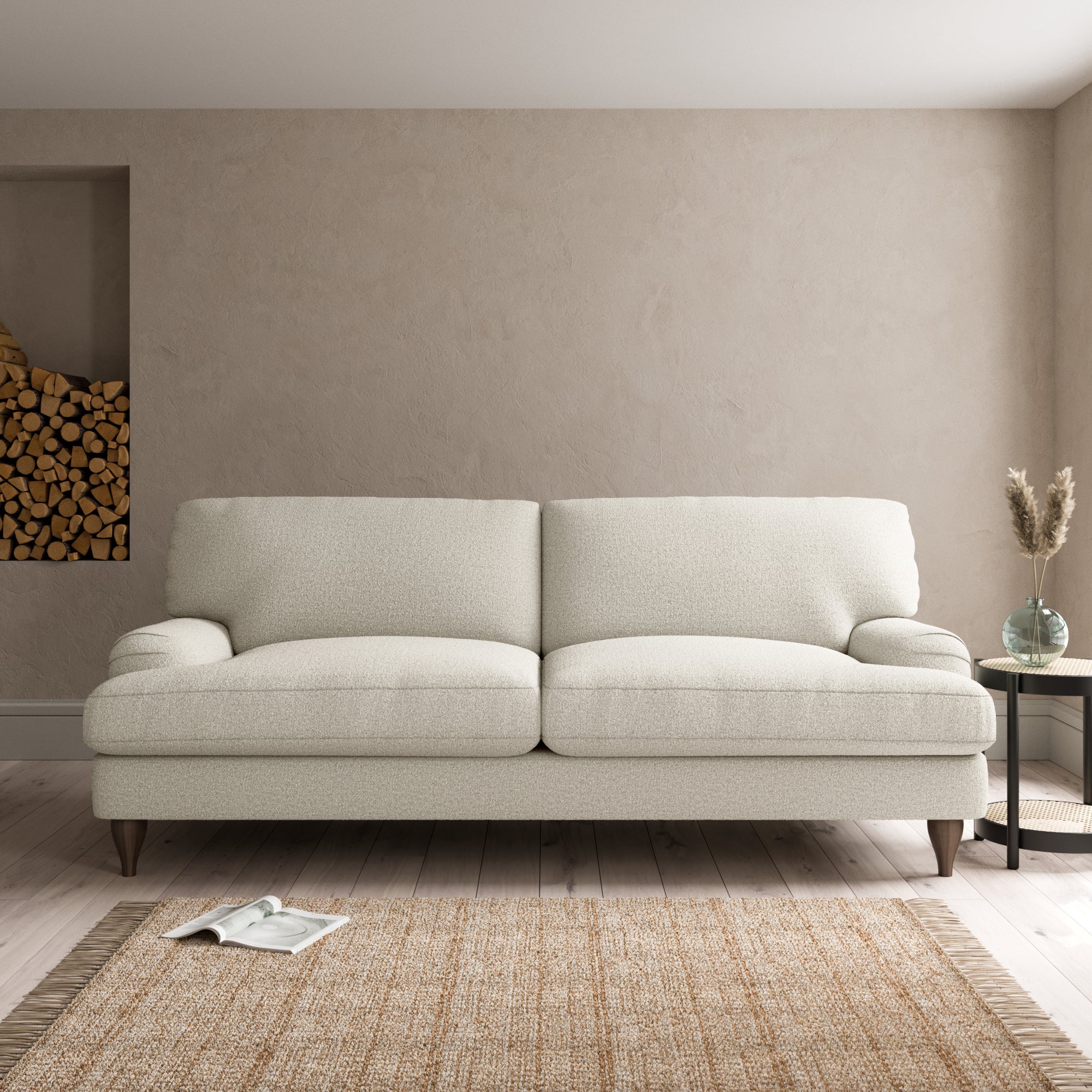 Darwin Cosy Marl 4 Seater Sofa Grey