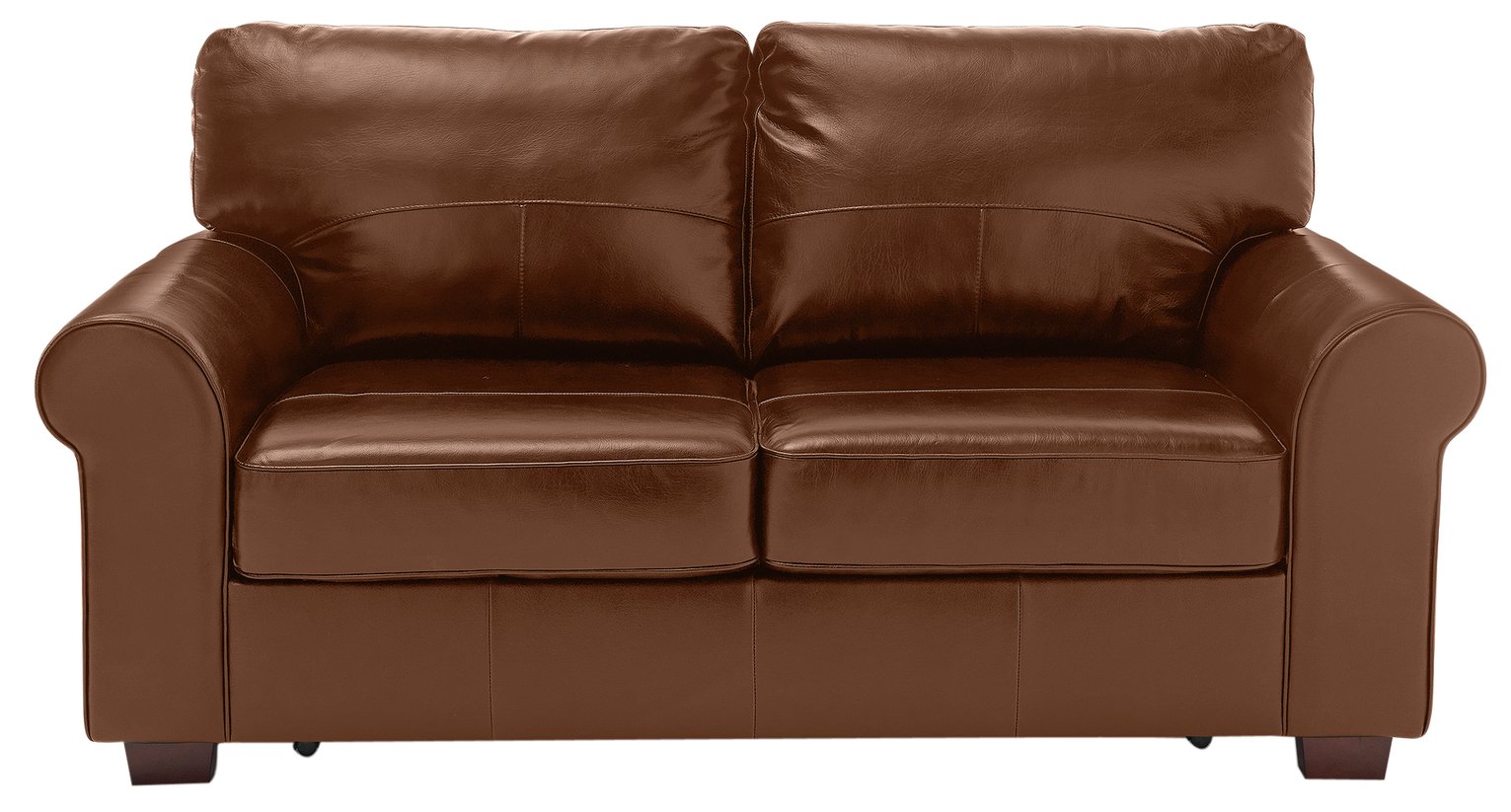Habitat Salisbury 2 Seater Leather Sofa Bed - Tan
