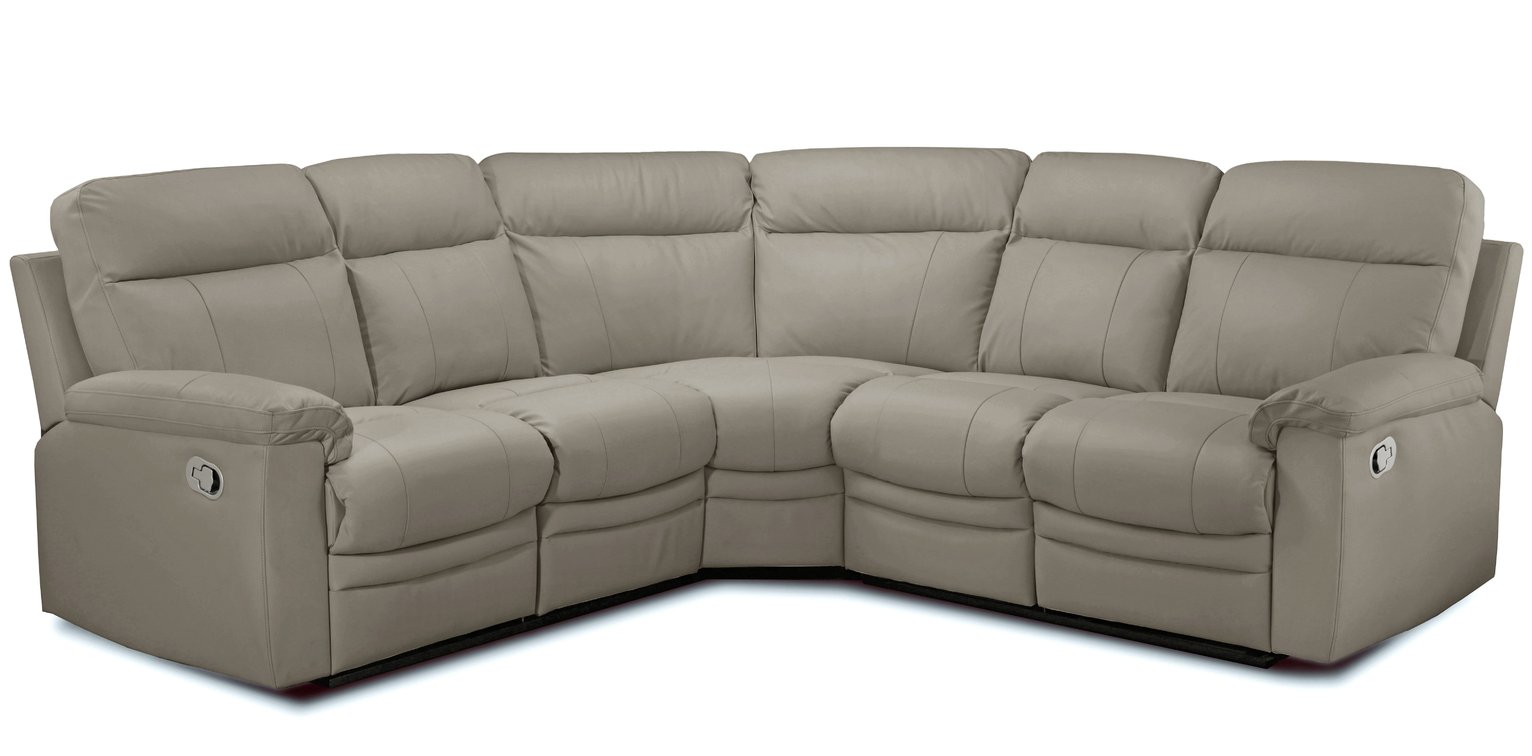 Argos Home Paolo Corner Manual Recliner Sofa - Grey
